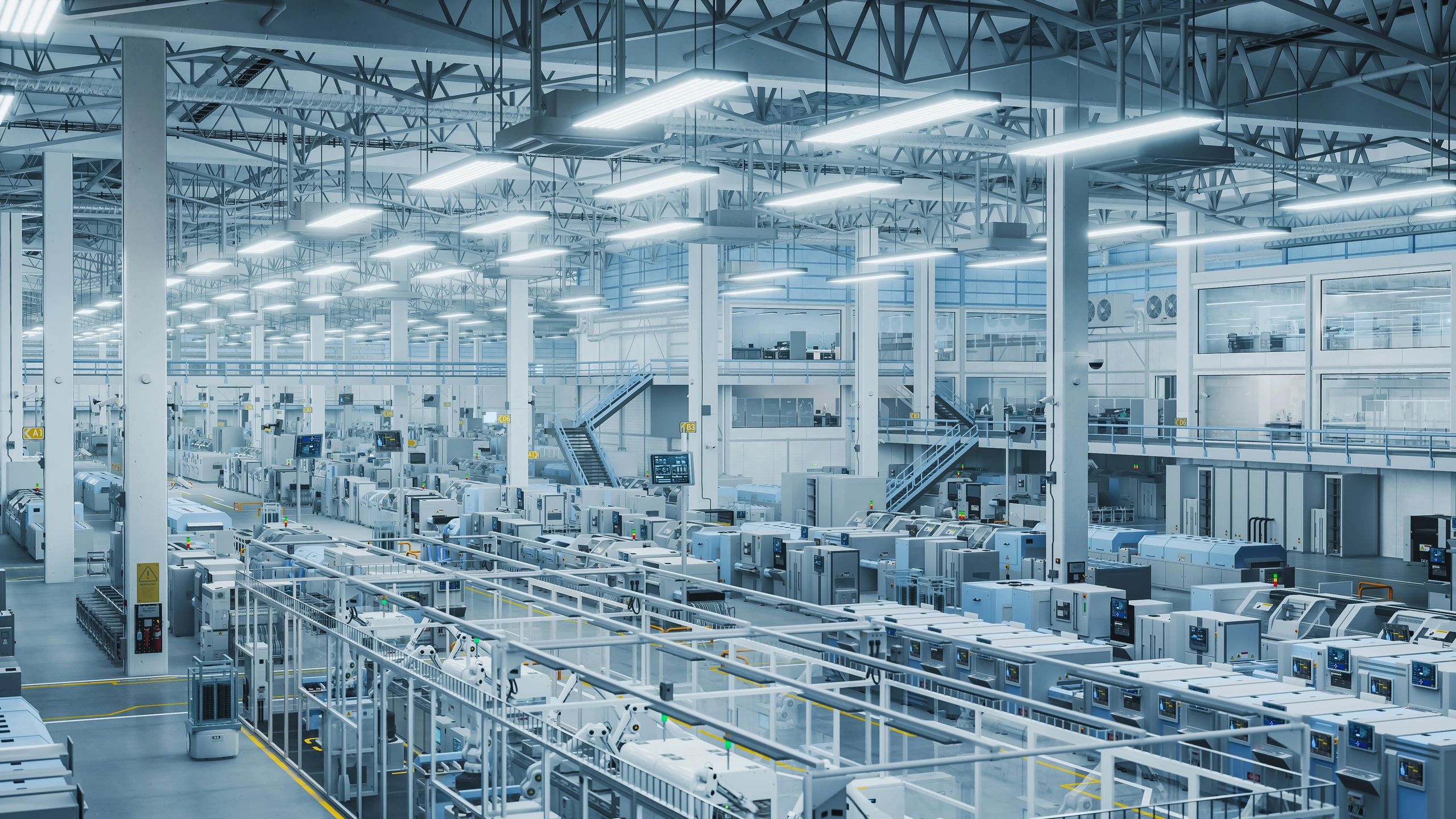 Advanced production line symbolizing efficient print workflows