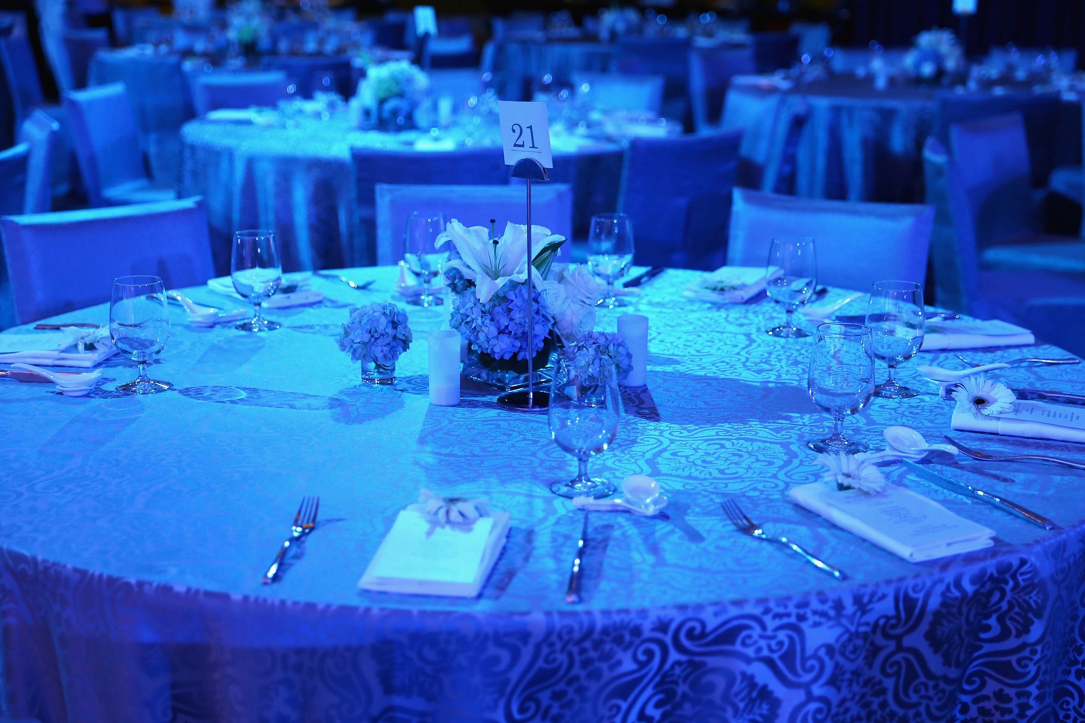 Elegant dining table setup for hospitality setting